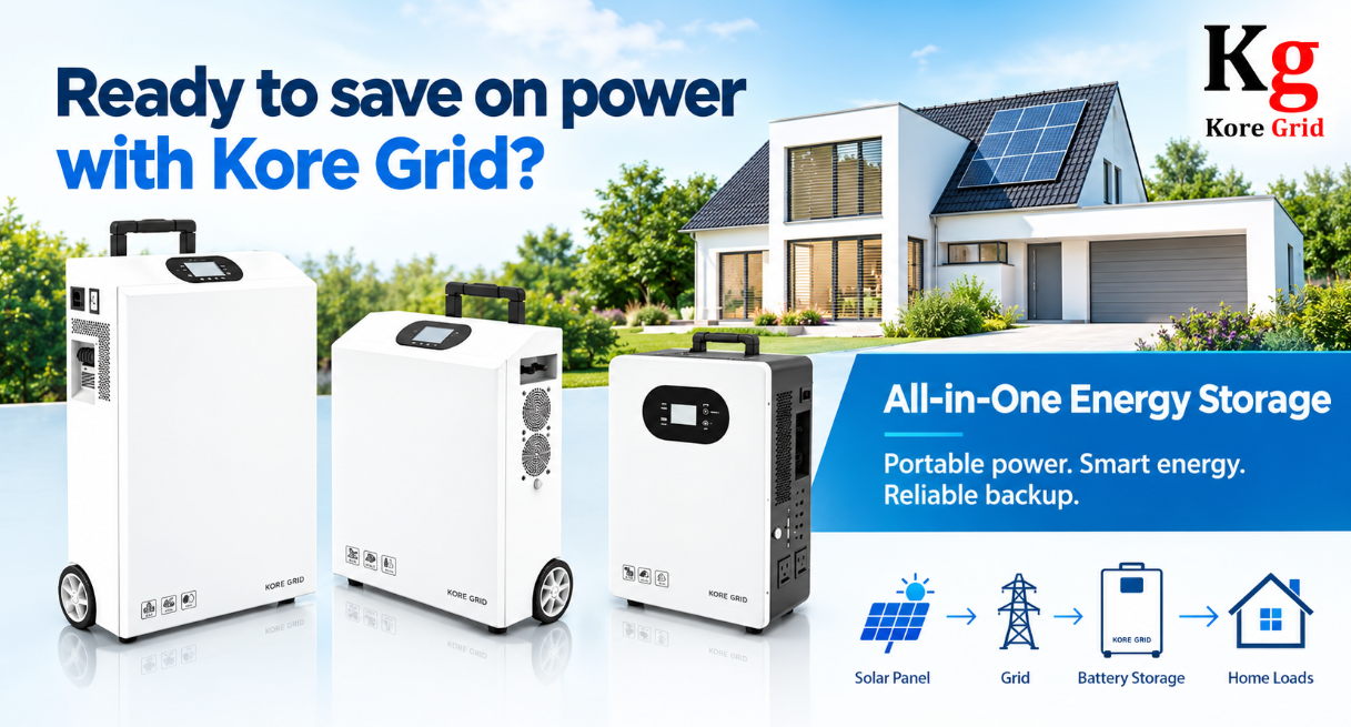 Solar home and Kore Grid energy storage systems